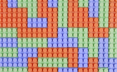 Background from multicolored plastic constructor