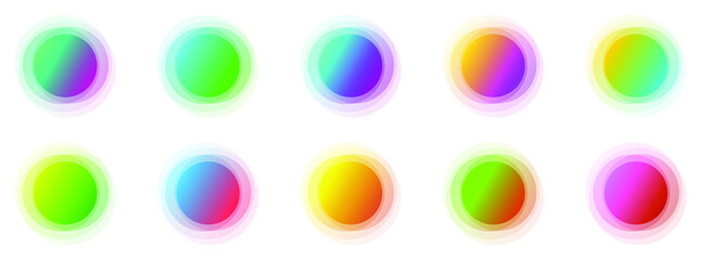 Colorful banners. Set of creative round banners. Vector illustration. Abstract background