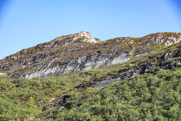 landscape with mountains  Blefjell, Lortebu, Norway.