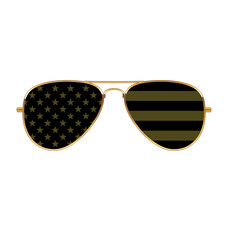 cool aviator sunglasses with USA flag military