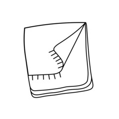 blanket line vector illustration for printing, backgrounds, wallpapers, covers, packaging, greeting cards, posters, stickers, textile and seasonal design. Isolated on white background.