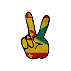 World countries. Hand sign Victory. Grenada