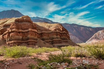 Cafayate, Salta, northern Argentina. Beautiful mountains of different colors.