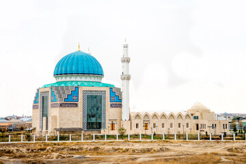 Mausoleum of Khoja Ahmed Yasavi in the city of Turkestan, ancient settlement, architecture Moslem...
