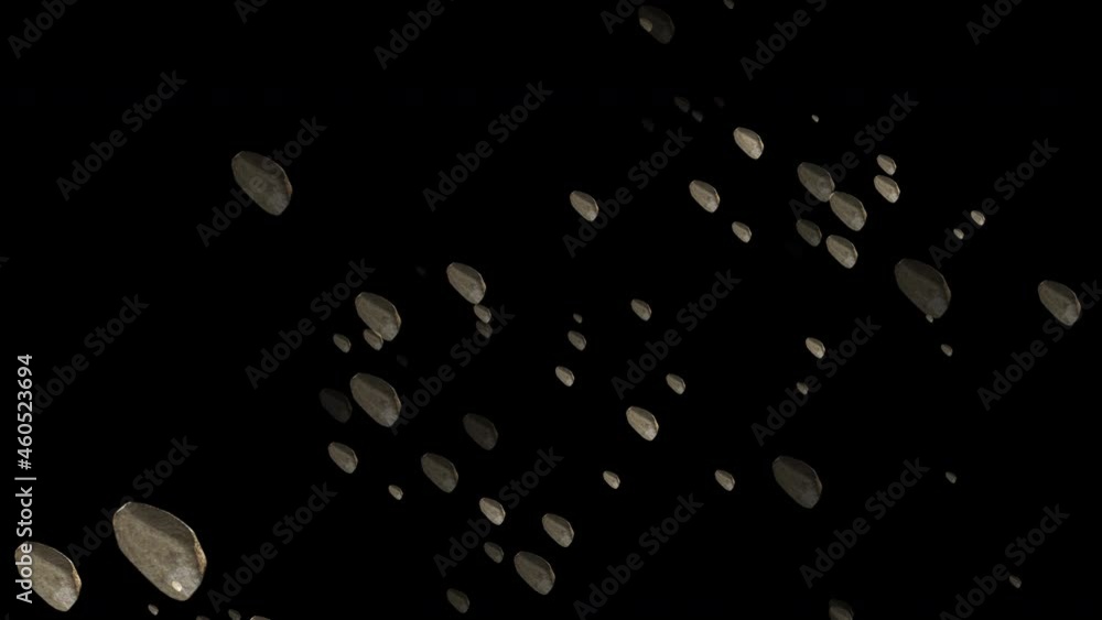 Poster a futuristic meteor shower in outer space under the influence of a strong magnetic field. close-up. 