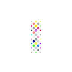 Letter i logo. Dots logo, dotted shape logotype vector design. colorful I letter logo in halftone dots style
