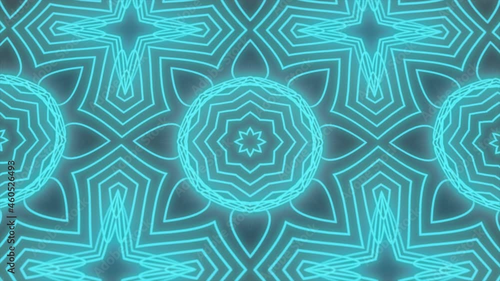 Poster abstract kaleidoscope background. motion graphics pattern. 4k fractal animation footage