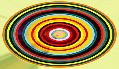 Abstract circle light trails, illustration design