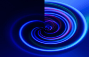 Abstract circle light trails, illustration design