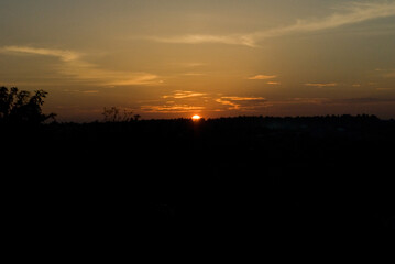 sunset over the lake