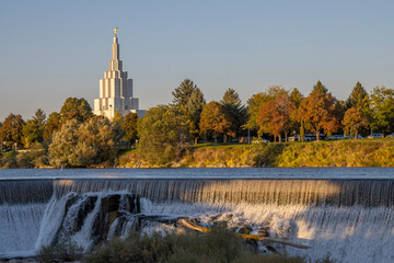 Idaho Falls, Idaho with the historic LDS Temple