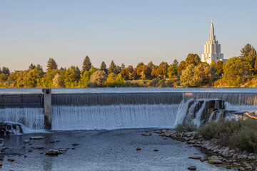 Idaho Falls, Idaho with the historic LDS Temple