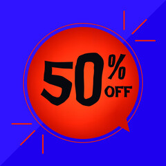  percent discount halloween orange and purple 50% fifty