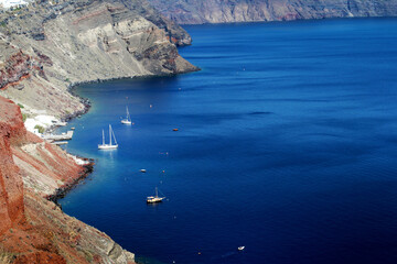 Fototapeta na wymiar Santorini Islands - View of the Bay