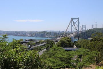 和布刈公園から見た関門海峡