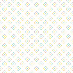 Geo seamless funky pattern. Abstract grid background with lines, diamonds and squares. Colorful vector ornament. Modern illustration is used for design wallpapers, paper, cover, textile
