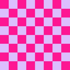 Checkerboard 8 by 8. Lavender and Deep pink colors of checkerboard. Chessboard, checkerboard texture. Squares pattern. Background.