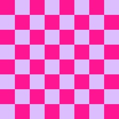 Checkerboard 8 by 8. Lavender and Deep pink colors of checkerboard. Chessboard, checkerboard texture. Squares pattern. Background.