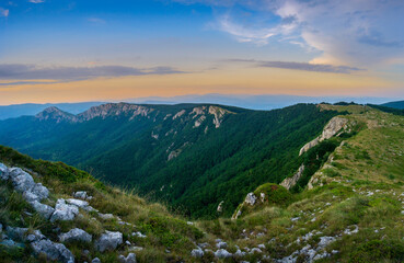 Sunset at the mountain