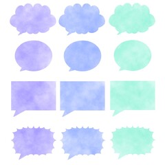 水彩風 ふきだしセット