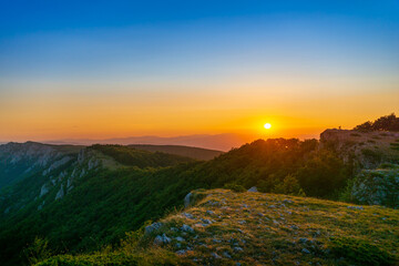 Sunset at the mountain