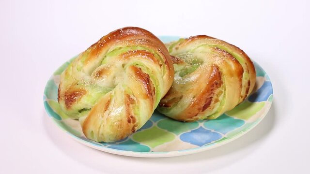 ずんだあんパン　回転