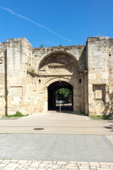 Fototapeta premium Market gate at ruins of medieval fortification in town of Vidin, Bulgaria