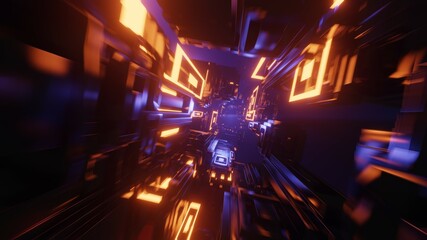 Space tunnel light. bright background