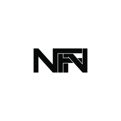 nfn initial letter monogram logo design