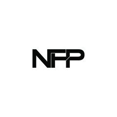 nfp initial letter monogram logo design