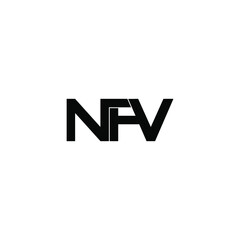 nfv initial letter monogram logo design