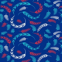 flowers pattern with leaves and background spring and winter design