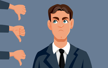 Angry Employees Dislike their Boss Vector Cartoon