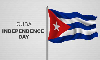 Independence Day of Cuba vector illustration. Suitable for greeting card, poster and banner.