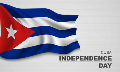 Independence Day of Cuba vector illustration. Suitable for greeting card, poster and banner.