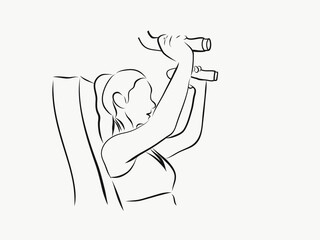 silhouette of a person exercising