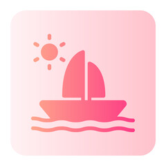Fototapeta na wymiar boat gradient icon