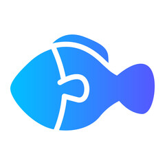 Obraz premium fish gradient icon