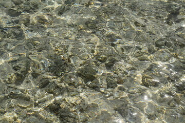 stones in the water sea