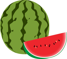 スイカのイラスト