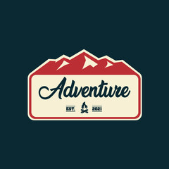 Adventure logo, badge logo design, emblem outdoor logo