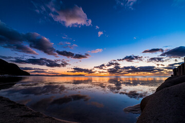 sunset over the sea