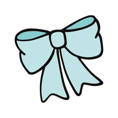 blue bow