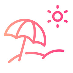 beach gradient icon