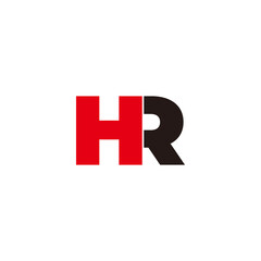 Obraz premium letter h hidden r design geometric logo vector