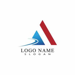 Futuristic Triangle Chain logo design inspiration
