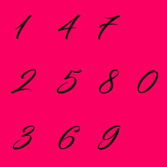 Set of Numbers vector Illustration. eps10