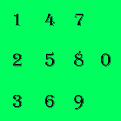 Set of Numbers vector Illustration. eps10