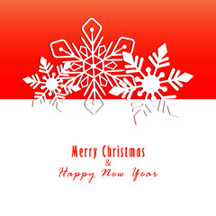 Obraz na płótnie Canvas Merry Christmas and New Year greeting card