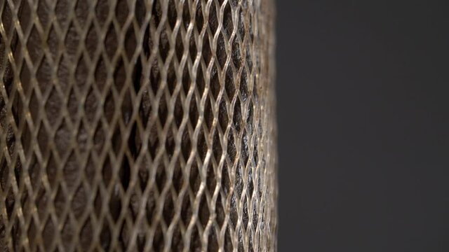 Filters for water. Old dirty filter cartridge rusty. Filtration for drinking.